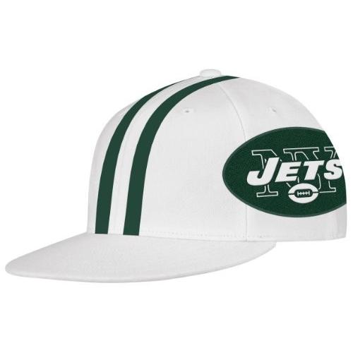 NFLニューヨークJetsエンドゾーンFlat Visor Flex Hat???tw79z XL ホワイト