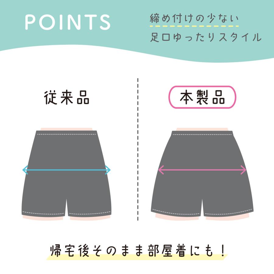 女の子スパッツ ジュニア 三分丈 スパッツ キッズ 女の子 レギンス スクール 無地 (ゆるっとな履き心地 足口ゆったり3分丈スパッツ 綿混 140~165  (4030) パンツ、スパッツ