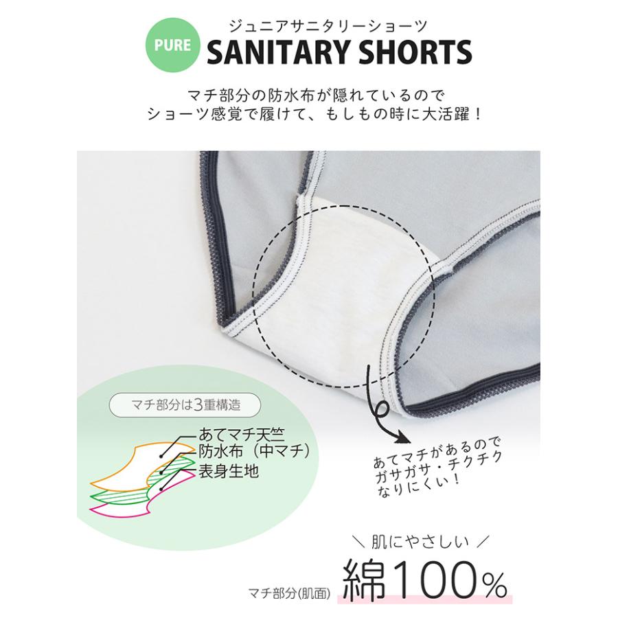 Twin Dimple 日本製 プレサニタリーショーツ (ねこワンポ柄) 子供