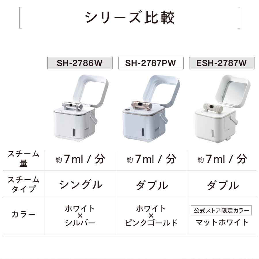 【公式・30日返金保証】フェイススチーマー ESH-2787W SH-2787PW ホワイト パールホワイト | ツインバード TWINBIRD プレゼント｜twinbird｜15