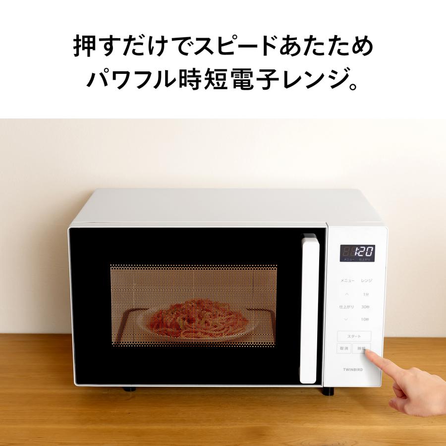 ツインバード（TWINBIRD） 【公式・新商品】フラット電子レンジ 23L