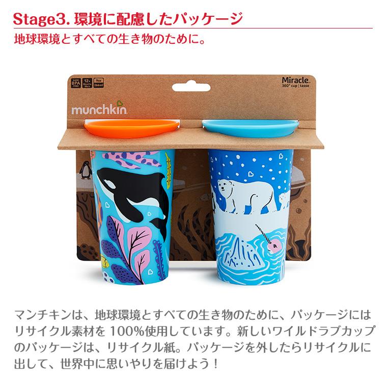 こっぷんかっぷ マンチキン ミラクルカップ ワイルドラブ 2個セット こぼれない