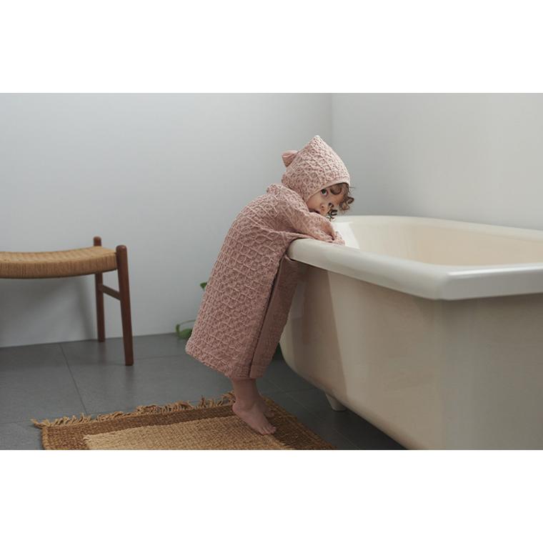 マールマ―ル フーデッド バスローブ hooded bathrobe MARLMARL 名入れ 刺繍の画像