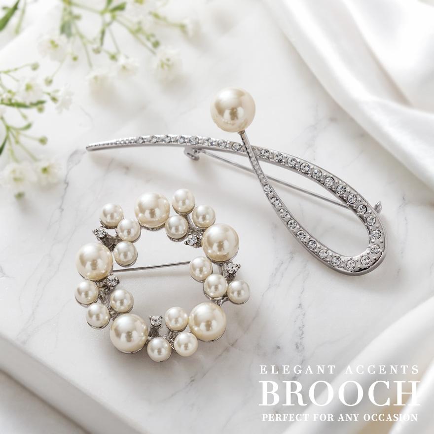 MIKIMOTO♡絶品ダイヤk14ブローチ　パールネックレス　入学式　結婚式 祝入園入学♡パールブローチ パヴェダイヤ リボン ブーケ♡ミキモト