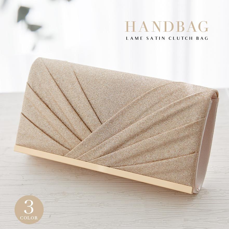 パーティーバッグ 結婚式 3WAY チェーン付き フォーマル レース サテン