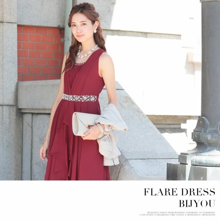 パーティードレス フィット＆フレアドレス結婚式 ワンピース ドレス 春