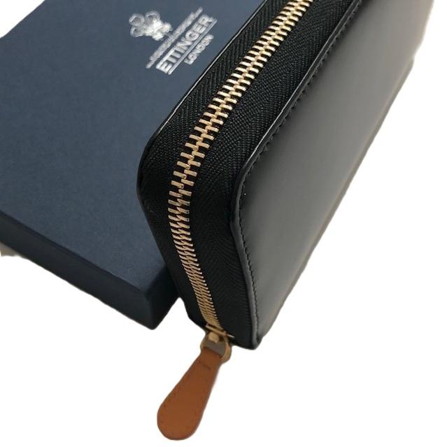 ETTINGER エッティンガー Bridle Hide Zip 長財布  H2080EJR ブラック/タンの画像