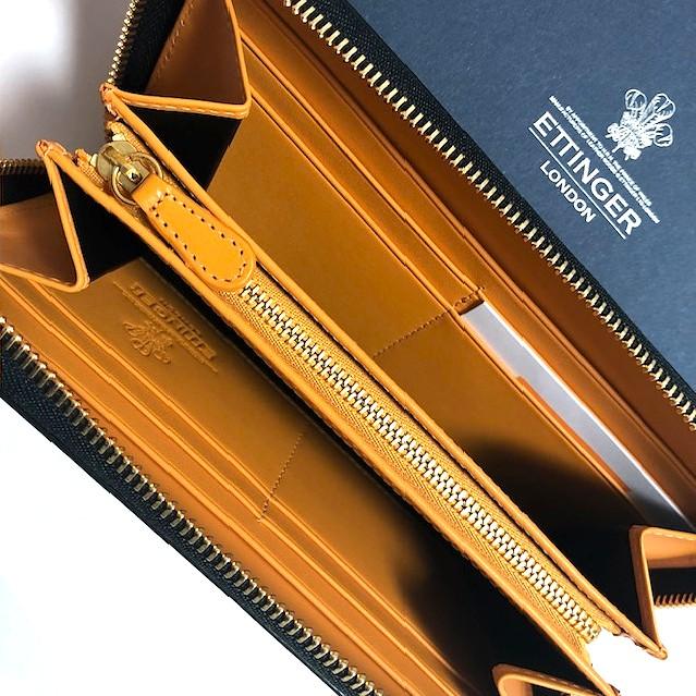 ETTINGER エッティンガー Bridle Hide Zip 長財布  H2080EJR ブラック/タンの画像