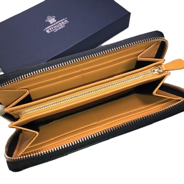ETTINGER エッティンガー Bridle Hide Zip 長財布  H2080EJR ブラック/タンの画像