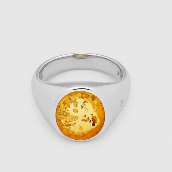 【 TOM WOOD トムウッド 】リジー・リング オレンジ・アンバー Lizzie Ring Orange Amber シルバー 925　★  :TM20-060:もあいのはな - 通販 - Yahoo!ショッピング