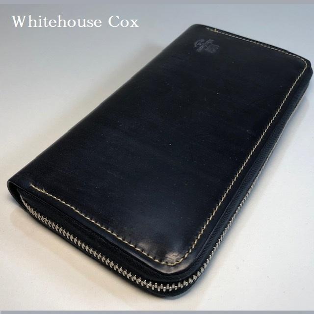 極美品✨ホワイトハウスコックス　長財布　ラウンドジップネイビー　ブライドルレザー 極美品✨ホワイトハウスコックス 長財布 ブライドルレザー ラウンド