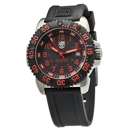 良質  Luminox Men's 3165 Stainless-Steel Analog Rubber Bezel Watch 腕時計