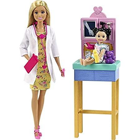 Barbie Pediatrician Playset, Blonde Doll (12-in), Exam Table, X-ray, Stetho