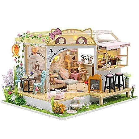 ずっと気になってた DIY Furniture, with Miniature Dollhouse CUTEBEE Wooden D Plus Kit Dollhouse ハウス、建物