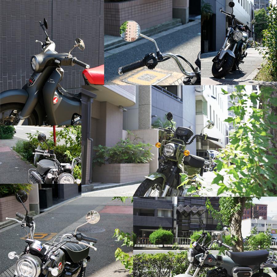 GOODS（グッズ） バイクミラー ステンレス 広角 ラウンド ミラー 4