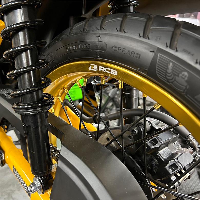 ホイール リム 2.50×17 36穴 前後2本セット RCB アルミ ゴールド