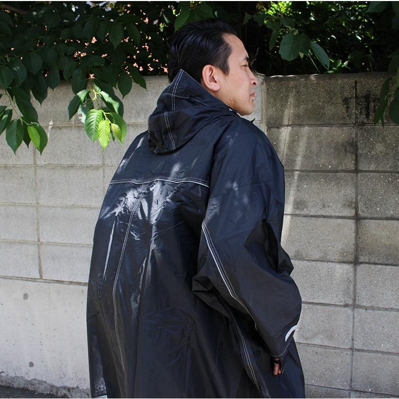 カジメイク レインコート ポンチョ プルオーバー 自転車 安全 ドルマン