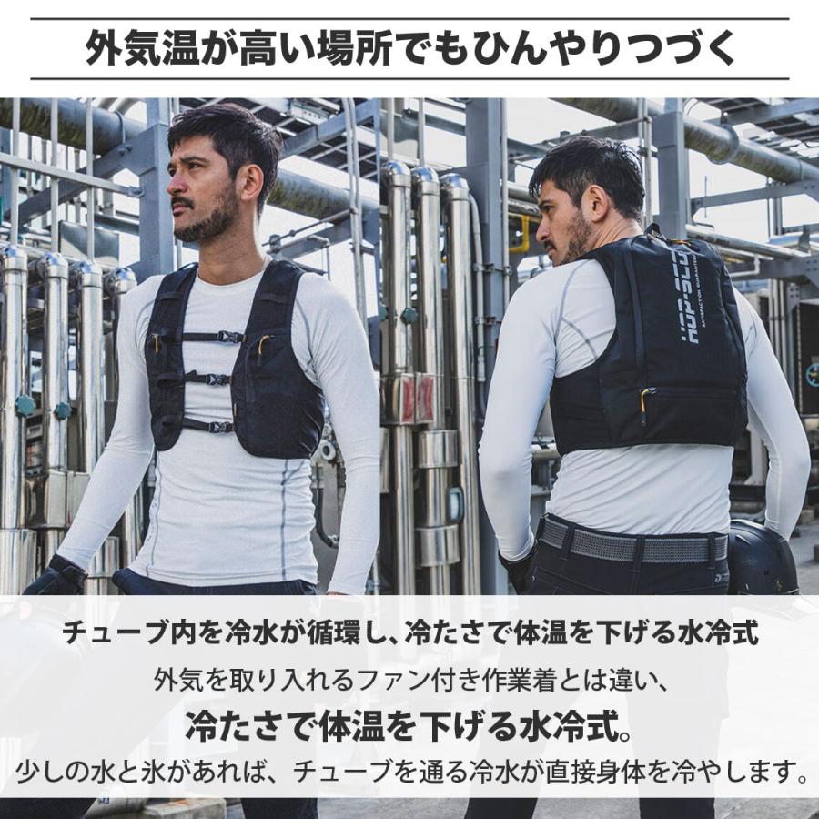 ICE TUBE クールベスト 冷却ベスト アイス ベスト 冷却ベスト 空調 冷却 涼しい ひんやり バイクウェア 冷
