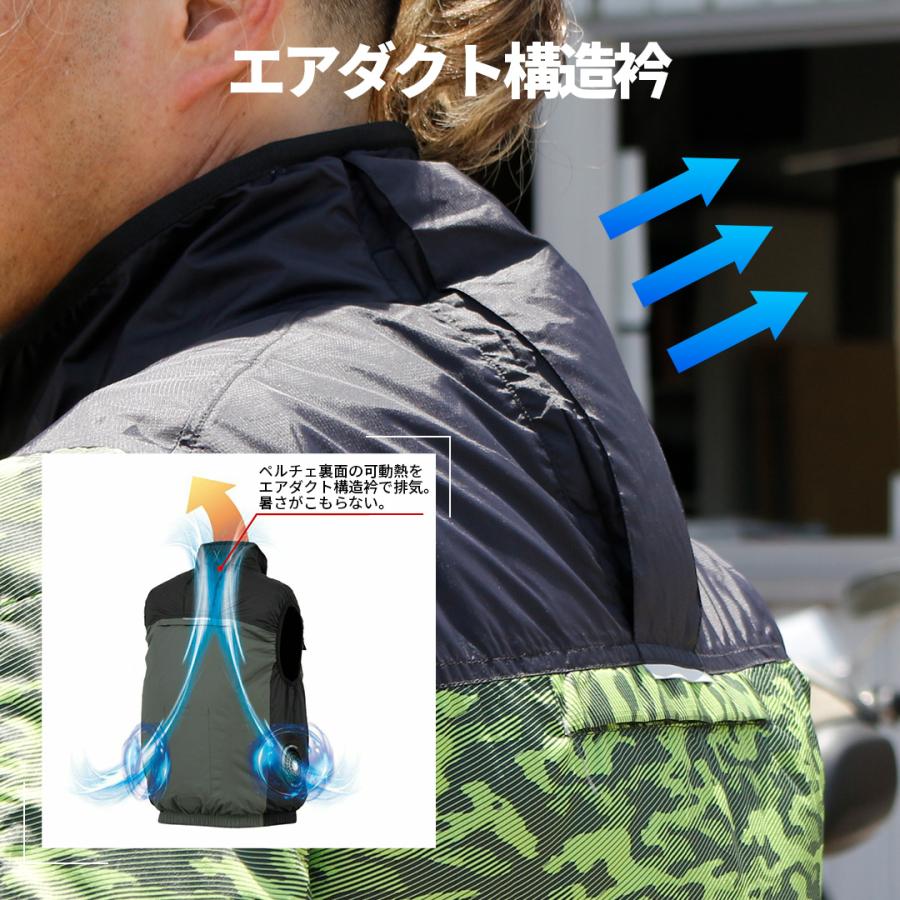 クリアランスSALE】空調服 空調ベスト ペルチェ 首冷却 脇冷却