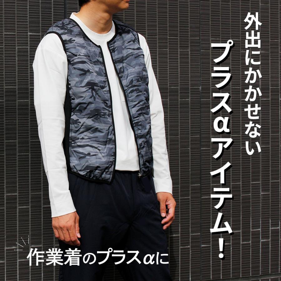 カジメイク ベスト 作業用ベスト 現場着 作業着 上着 中綿 高周波 中綿