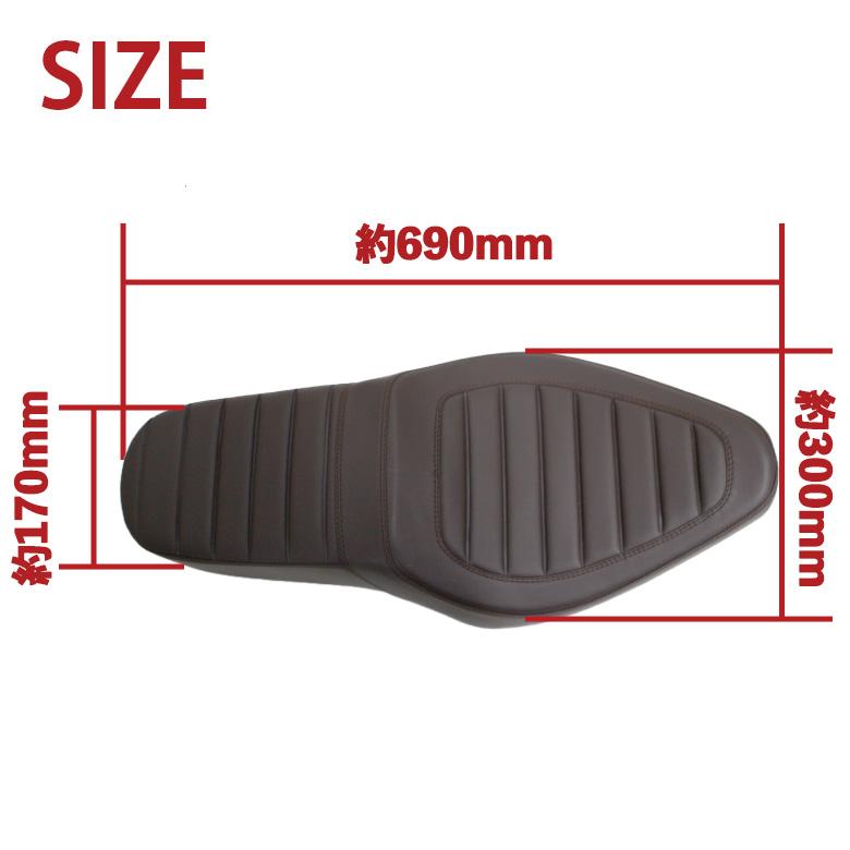 レブル250 ダブルシート タックロール Type2　カスタムシート レブル250/500用 ローダウンタックロール ダブルシート/ロング