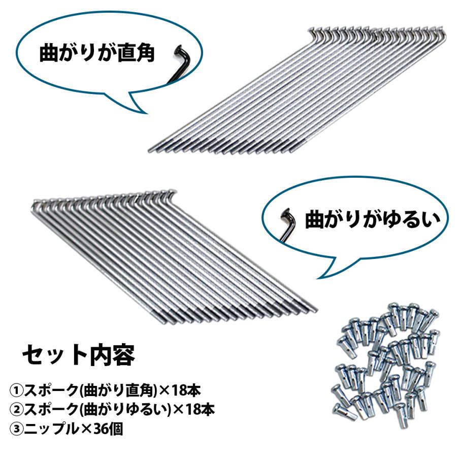 リムスポーク ＆ ニップルセット OSAKI製 汎用 9/10×157 36本