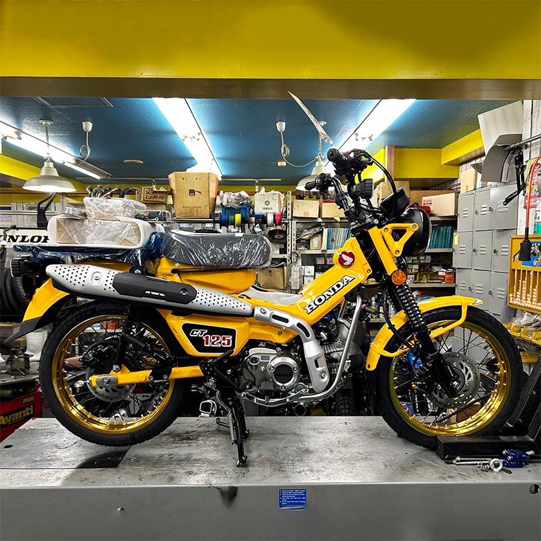 カブカスタム☆125cc ワイドホイール☆トラッカー RCB アルミ ホイール リム 2.50×17 36穴 ゴールド 金 ワイドカスタム