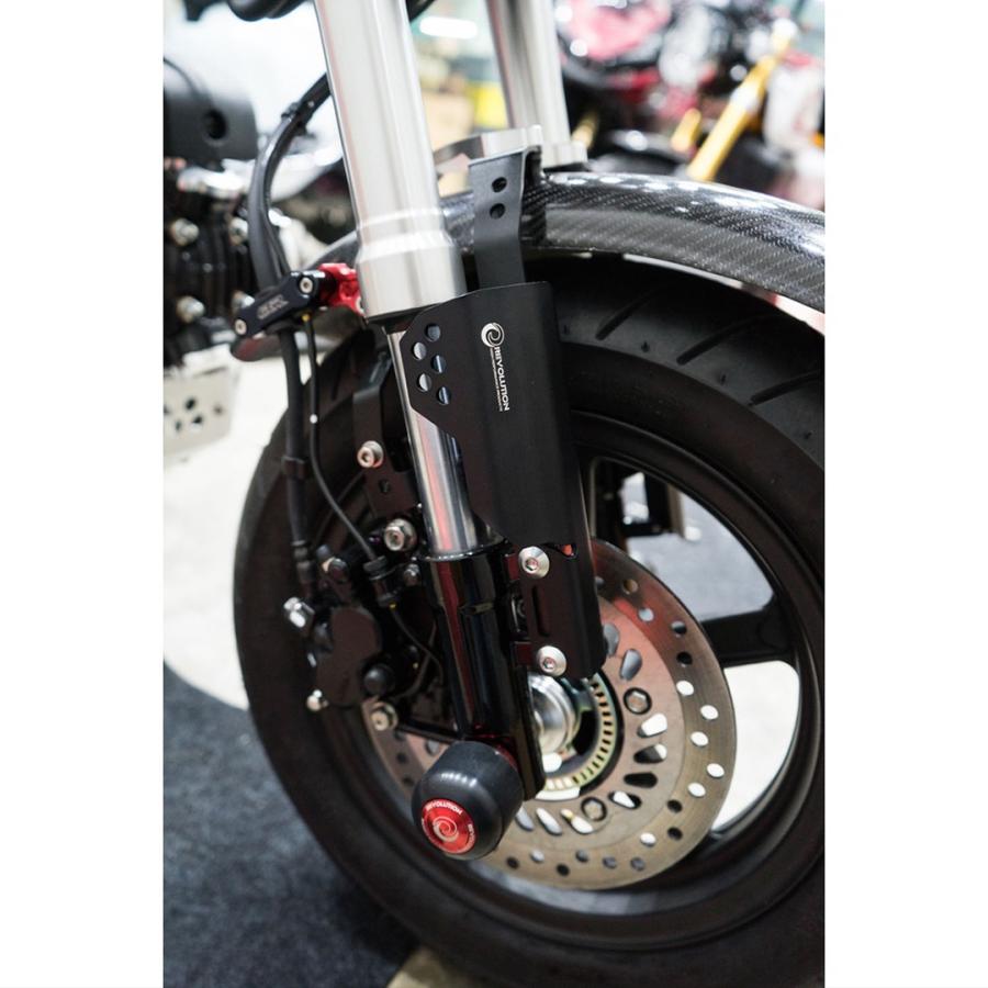 REVOLUTION モンキー125 DAX125 フロントフォークガード (シルバー