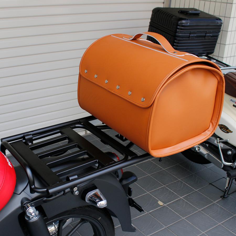 TWR バイク用 ツーリング リアバッグ (ブラウン) 大容量 カブ HONDA
