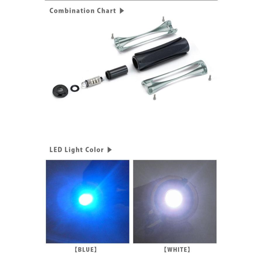 ハンドルグリップ LED ライト 全4色 在庫処分品 HCTSPRINT オートバイ