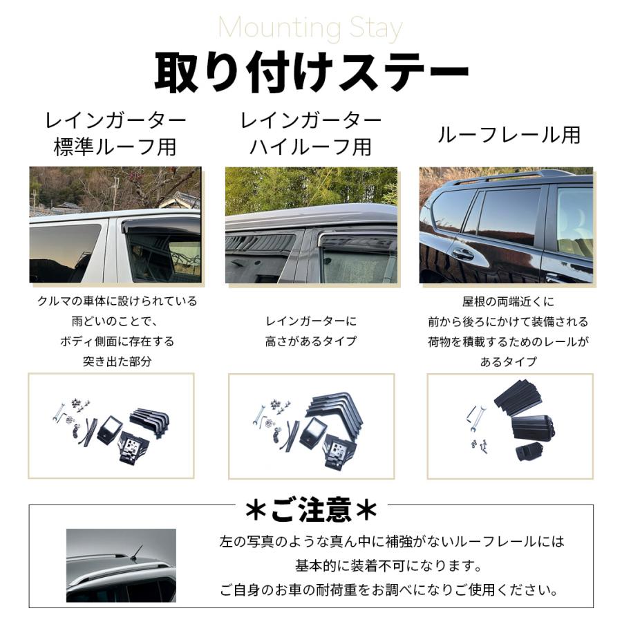 フラットキャリア 車カスタム 自動車用ベースキャリア (レインガーター 