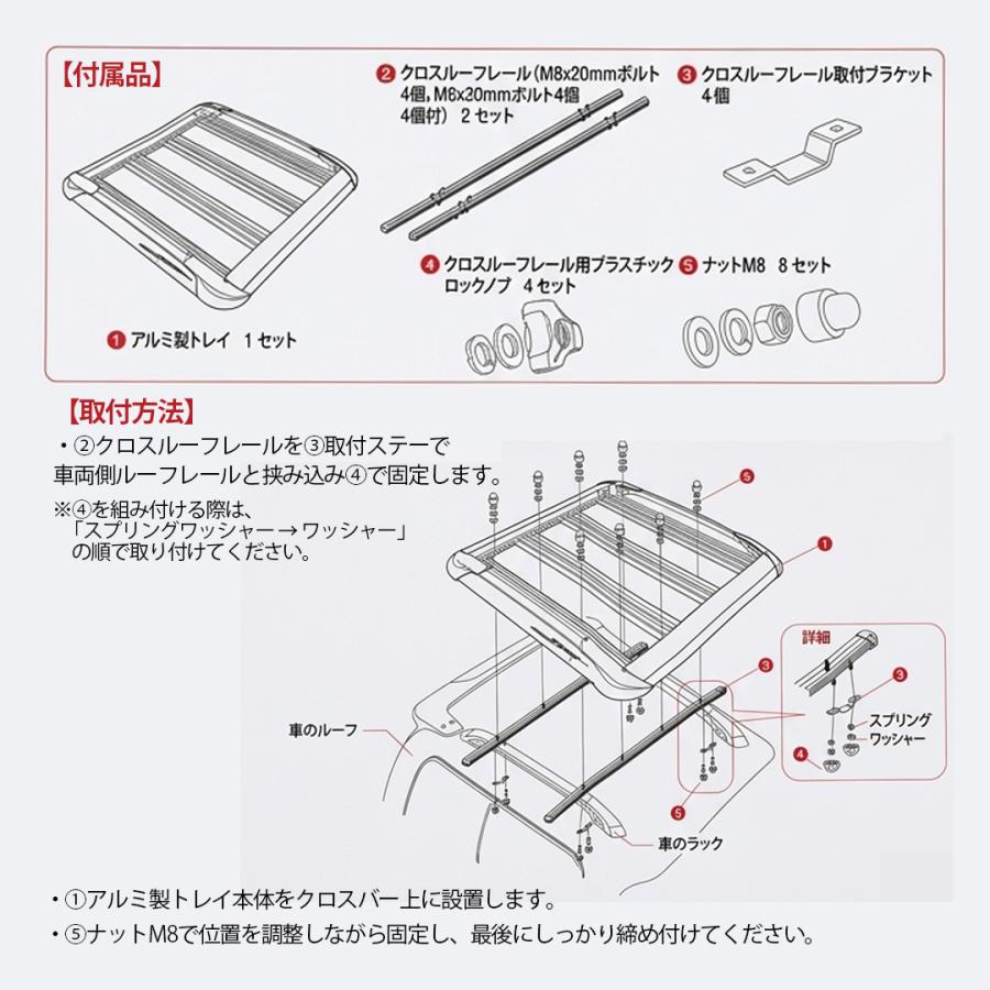 ルーフレール車用 トップラック ルーフラック 100cm×100cm ルーフキャリア ラック 軽トラ ジムニー 荷台 キャリア_2