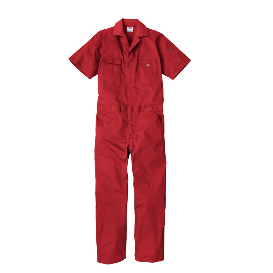 Dickies（ディッキーズ） 半袖 つなぎ（レッド/3XL）作業着 ワーク