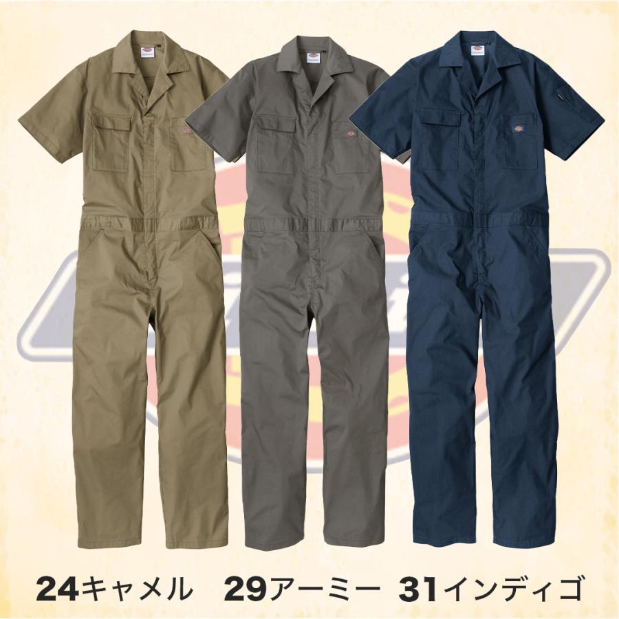 Dickies つなぎ （半袖） ディッキーズ XS〜3XL 小さいサイズ 大きい