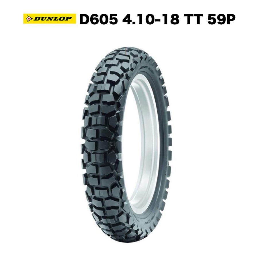 DUNLOP（ダンロップ） 4.10-18 タイヤ バイク D605 TT 59P ブロック