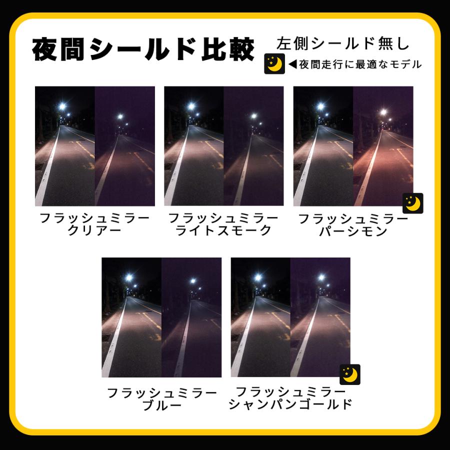 ヘルメット シールド バブルシールド ( フラッシュミラーイエロー