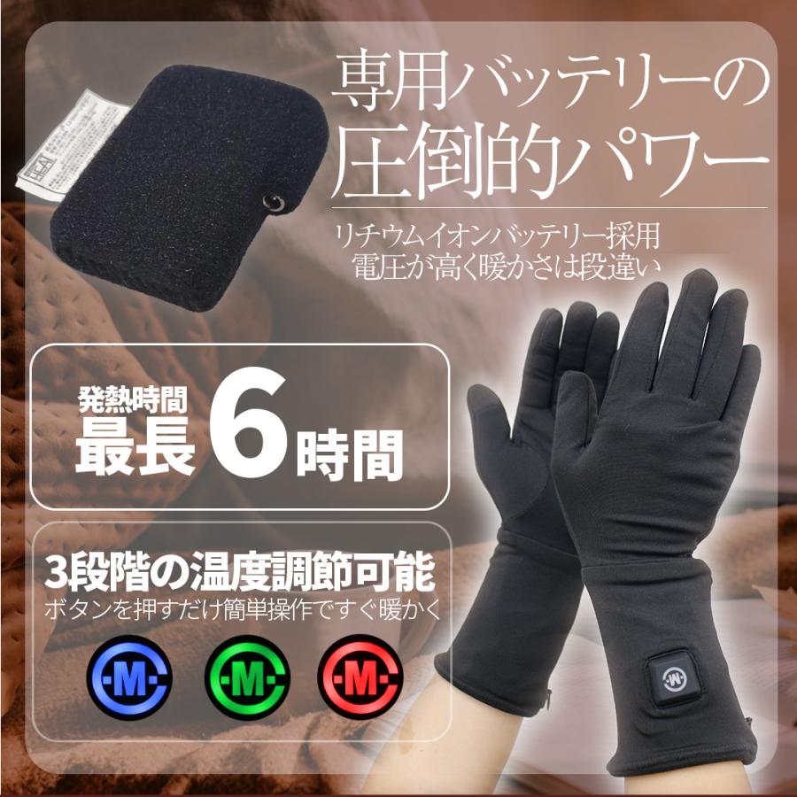 めちゃヒート 【MHSALE】ホットインナーグローブ 充電式 バイク 電熱