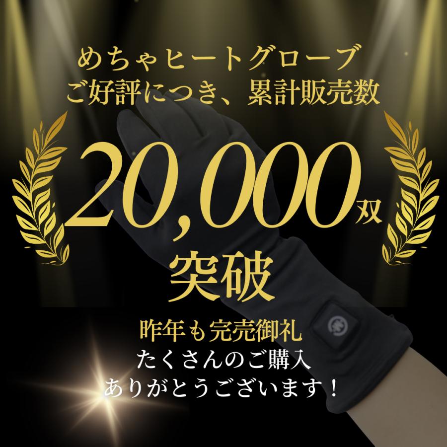 めちゃヒート 電熱グローブ (Mサイズ) 電源別売り 充電式 電熱ホット