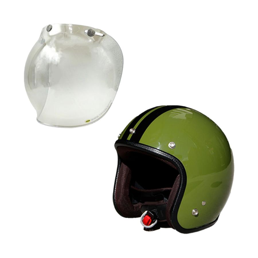 ジェットヘルメット　バブルスクリーン付き　Lサイズ相当 リード工業 バイクヘルメット ジェットヘルメット 軽量 バブルシールド