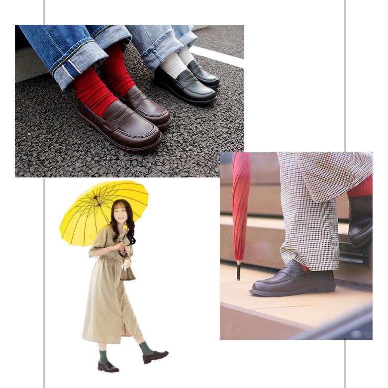 防水ローファー 学生靴 レインローファー レインシューズ セカンドローファー 防水シューズ ローファー 雨靴 おしゃれ かわいい 軽い 柔らかい 痛くない |  | 15