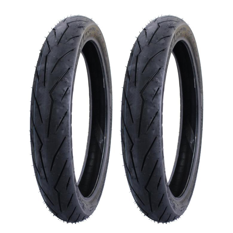 PIRELLI 80/90-17 TL 17インチ タイヤ 2本セット DIABLO ROSSO