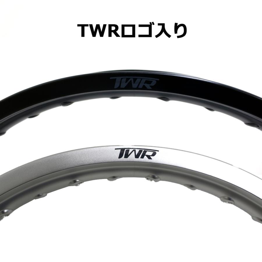 TWR アルミリム 1.60×21 36穴 / 1.85×18 36穴 前後セット（シルバー