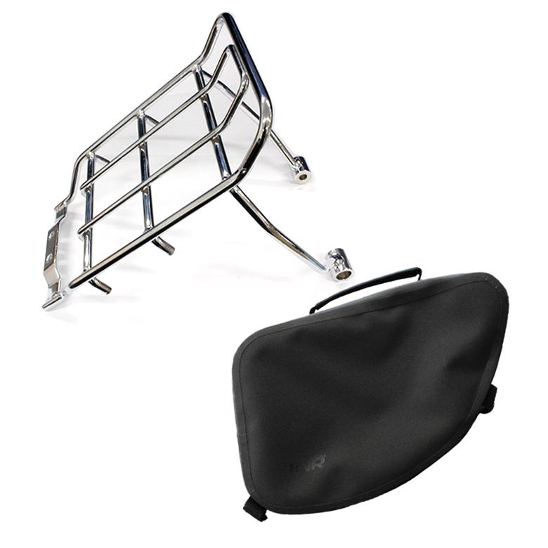 TWR製 HONDA DAX ST125用センターキャリア(クローム)＆防水バッグ