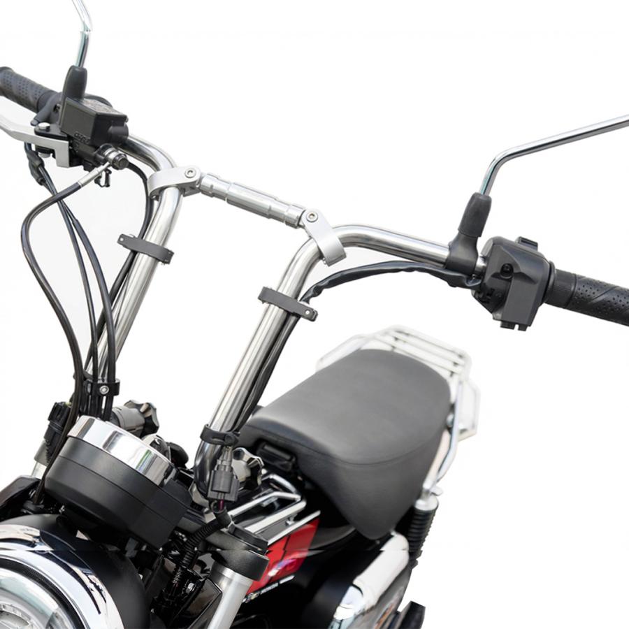 今月限定値下げTTハンドル 電動セット TWR くるくるハンドルバー DAX用 30cmアップセットキット シルバー