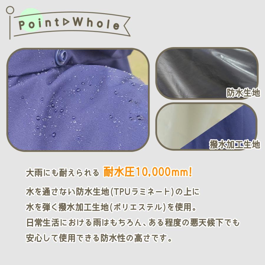 レインコート 自転車 レディース メンズ レインポンチョ 背負ったまま 雨具 リュック 対応 レインウェア バイク ロングレインケープ | TWR | 10