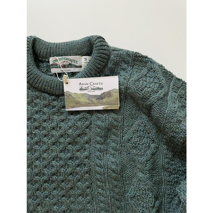 アランクラフト クルーネック フィッシャーマンセーター ニット