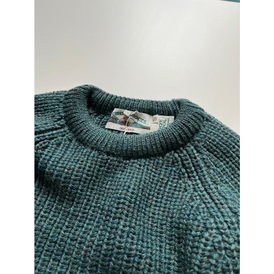 アランクラフト クルーネック フィッシャーマンセーター リブ編み ニット アイルランドニット アイルランド製 Aran Crafts Ireland FISHERMAN RIB SWEATER C761｜twistbyspot｜03