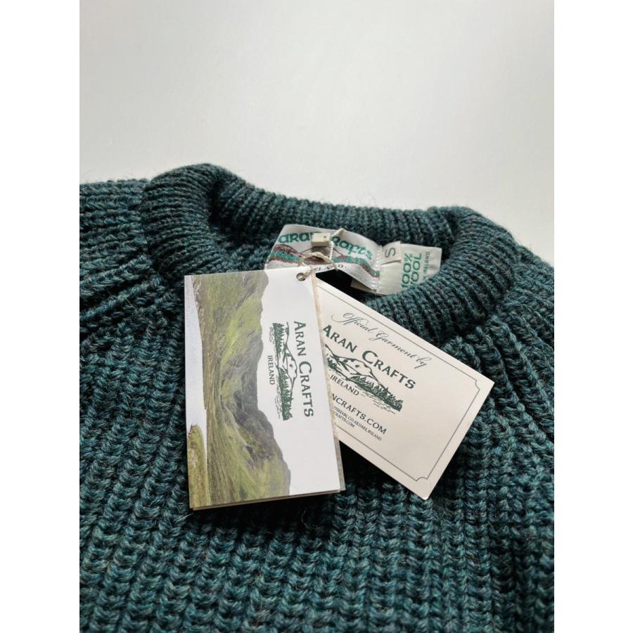 アランクラフト クルーネック フィッシャーマンセーター リブ編み ニット アイルランドニット アイルランド製 Aran Crafts Ireland FISHERMAN RIB SWEATER C761｜twistbyspot｜04