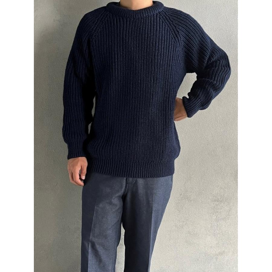 アランクラフト クルーネック フィッシャーマンセーター リブ編み ニット アイルランドニット アイルランド製 Aran Crafts Ireland FISHERMAN RIB SWEATER C761｜twistbyspot｜08