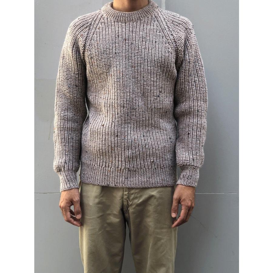 アランクラフト クルーネック フィッシャーマンセーター リブ編み ニット アイルランドニット アイルランド製 Aran Crafts Ireland FISHERMAN RIB SWEATER C761｜twistbyspot｜08